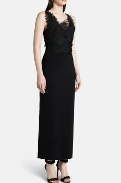 Daisy Knit Sleeveless Maxi Dress in Black