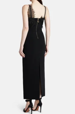 Daisy Knit Sleeveless Maxi Dress in Black