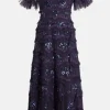 Daisy Wave Sequin Evening Dress