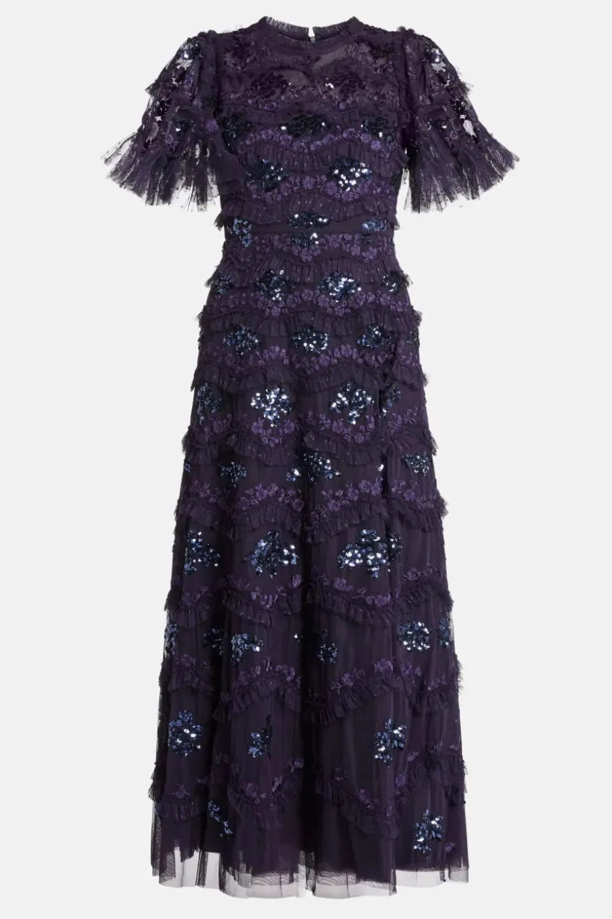 Daisy Wave Sequin Evening Dress