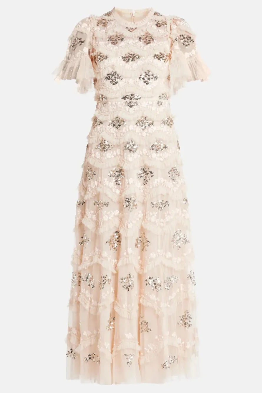 Daisy Wave Sequin Evening Dress