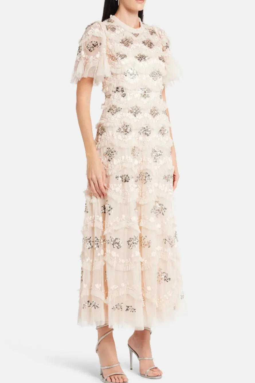 Daisy Wave Sequin Evening Dress