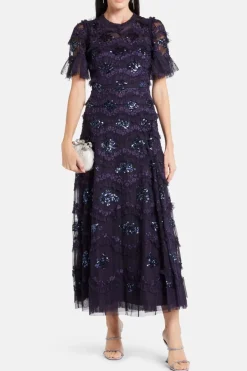 Daisy Wave Sequin Evening Dress