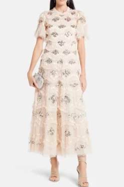 Daisy Wave Sequin Evening Dress