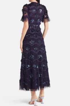 Daisy Wave Sequin Evening Dress