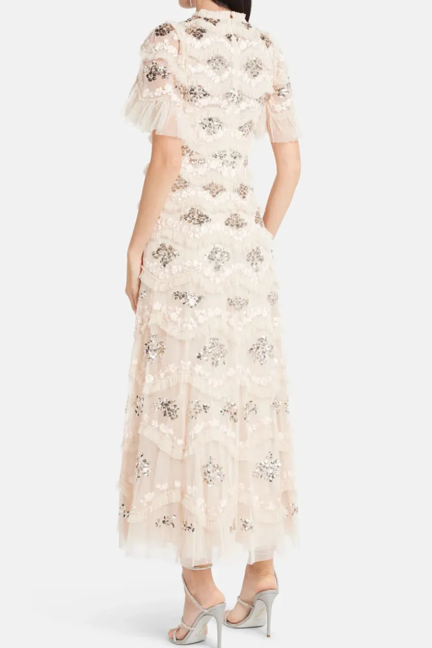Daisy Wave Sequin Evening Dress