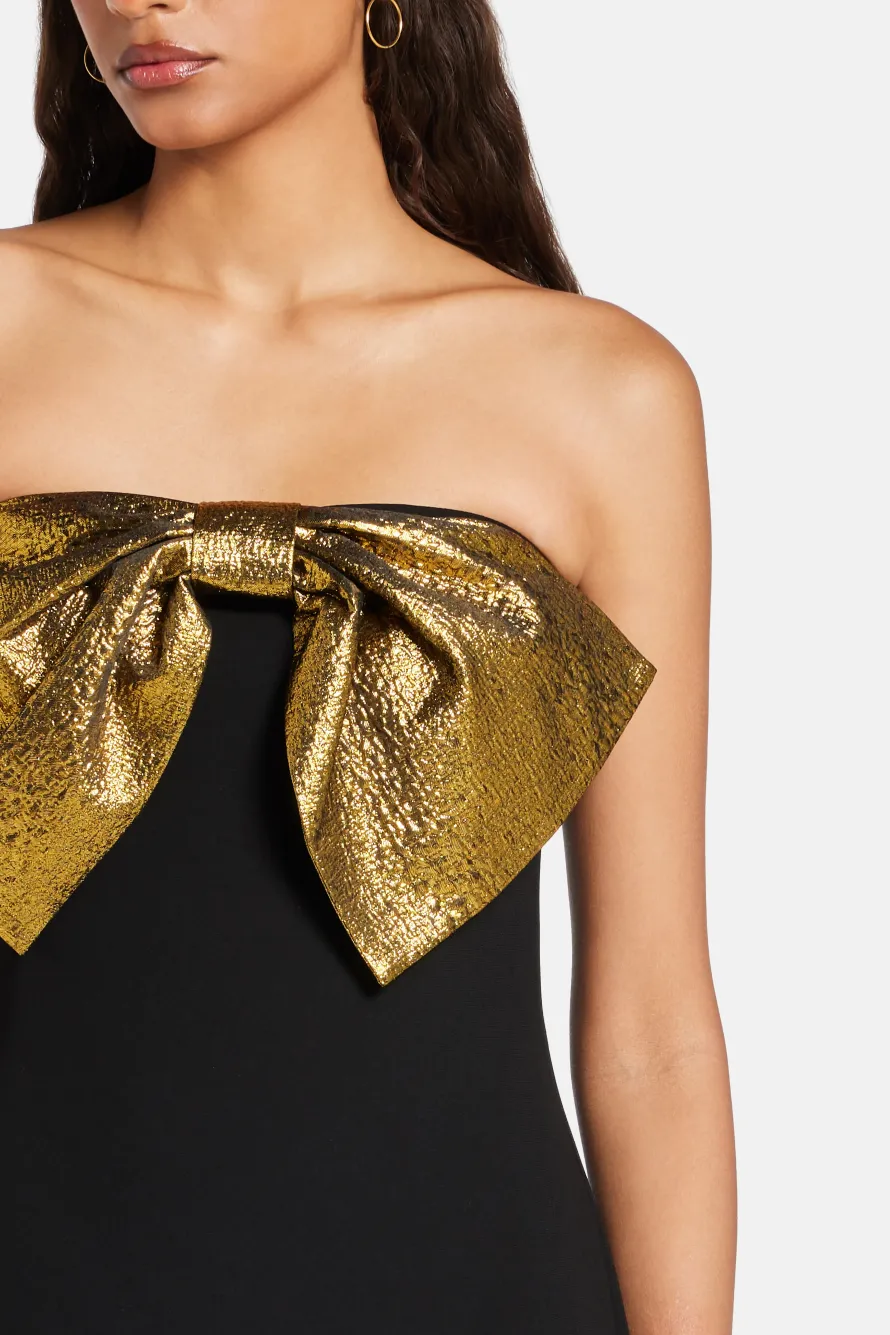 Dali Crepe Bow Evening Dress