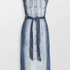 Darcie Two Tone Denim Midi Dress