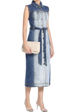 Darcie Two Tone Denim Midi Dress