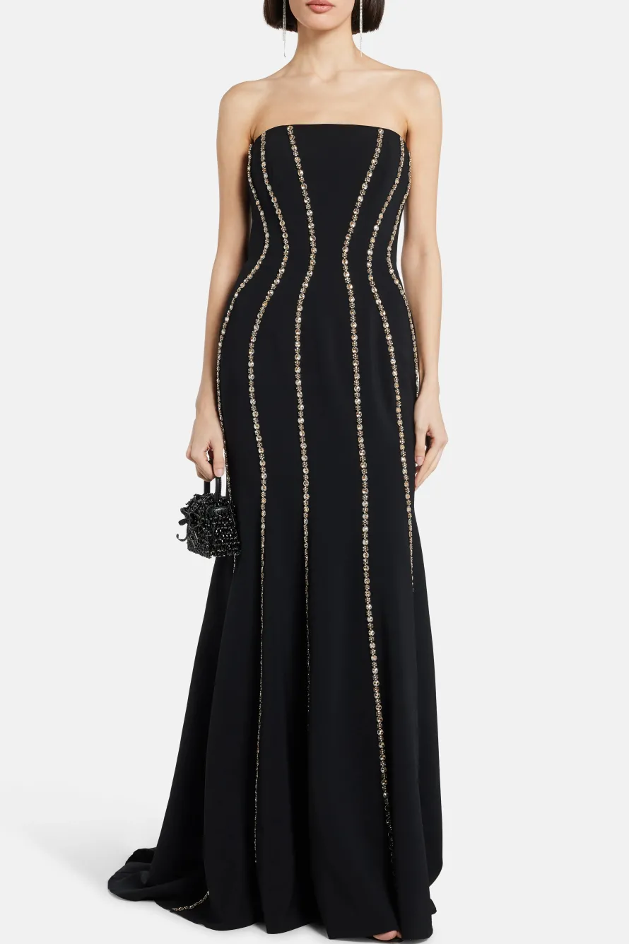 Dash Embellished Evening Gown