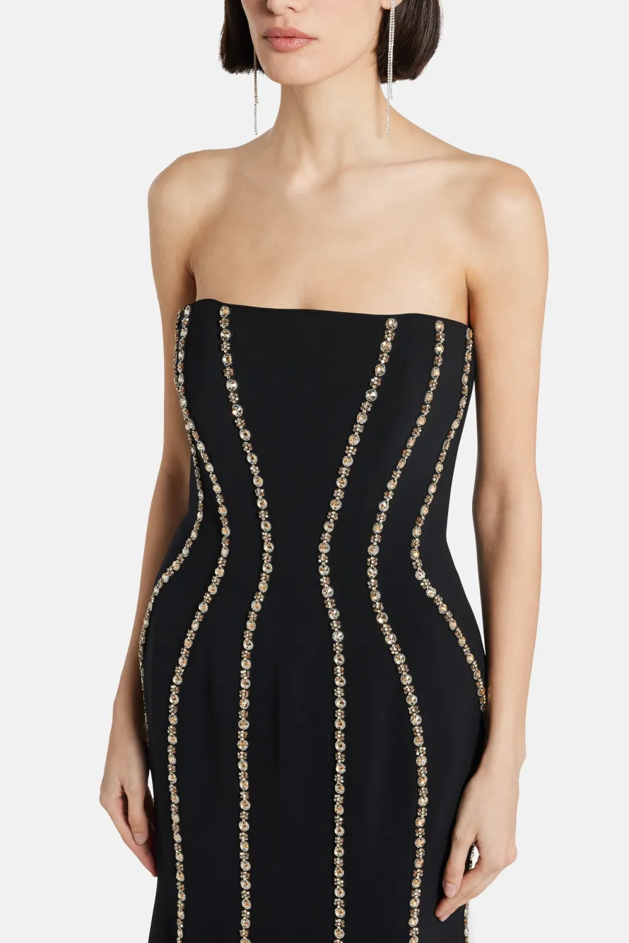 Dash Embellished Evening Gown