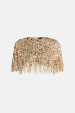 Dazzle Dream Embellished Evening Cape