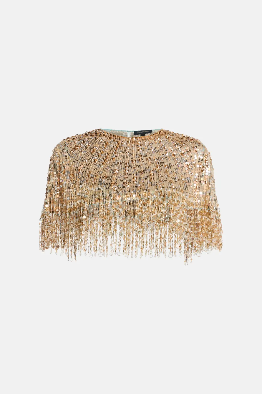 Dazzle Dream Embellished Evening Cape