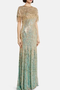 Dazzle Dream Embellished Evening Cape