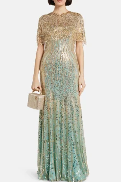 Dazzle Dream Embellished Evening Cape