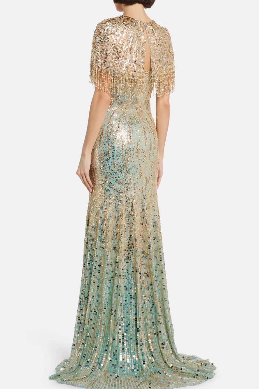 Dazzle Dream Embellished Evening Cape