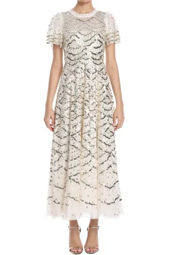 Deco Dot Gloss Maxi Dress