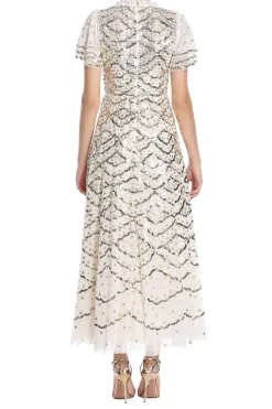 Deco Dot Gloss Maxi Dress