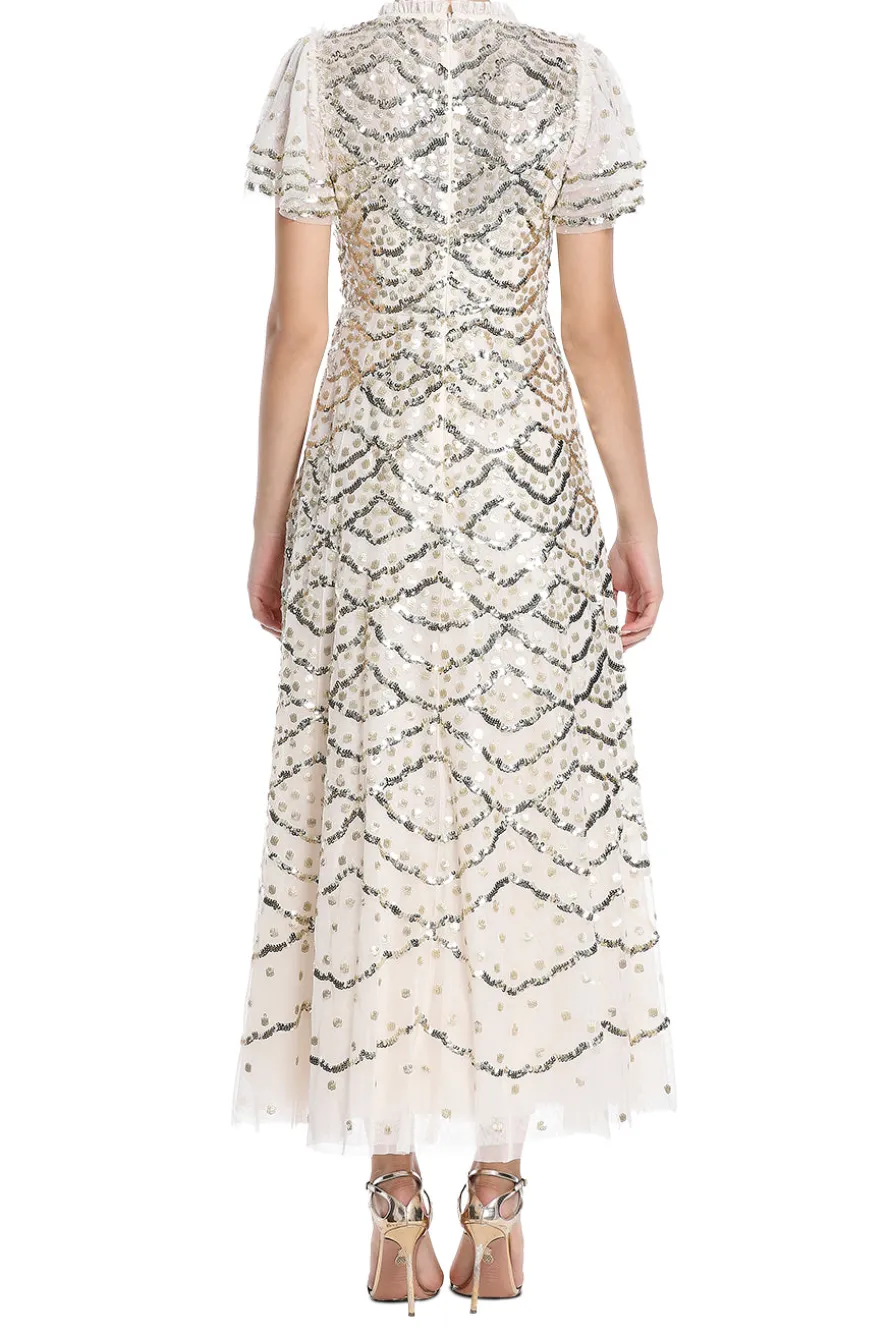 Deco Dot Gloss Maxi Dress