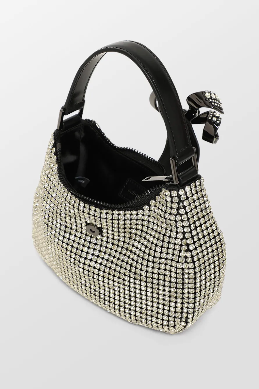 Diamante Crescent Bow Bag