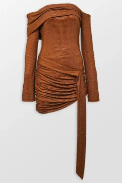 Diamante Off Shoulder Mini Dress