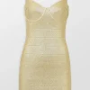 Disco Knit Bustier Mini Dress