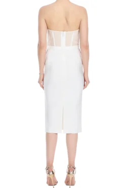 Draped Halter Fringe Midi Dress