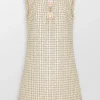 Embellished Boucle Mini Dress