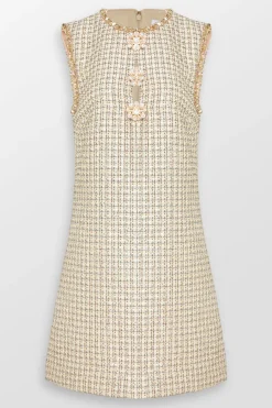 Embellished Boucle Mini Dress