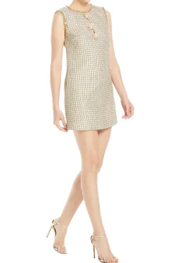 Embellished Boucle Mini Dress