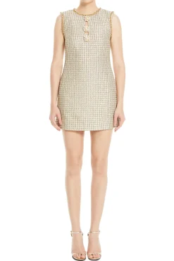 Embellished Boucle Mini Dress