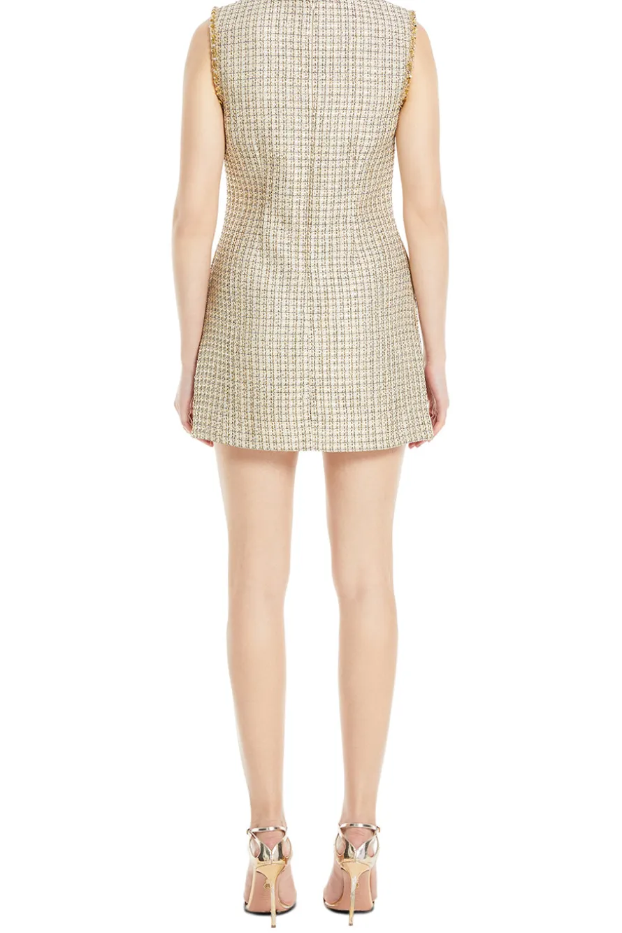 Embellished Boucle Mini Dress