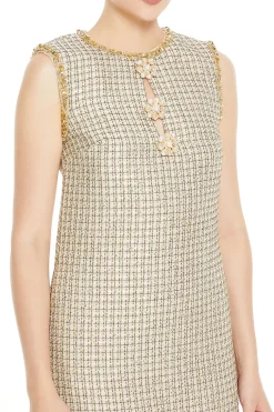 Embellished Boucle Mini Dress