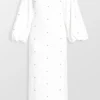 Embellished Maxi Dress With Balloon Sleeves