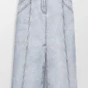Embrace Two Tone Denim Midi Skirt