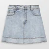 Embrace Two Tone Denim Mini Skirt