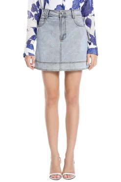 Embrace Two Tone Denim Mini Skirt