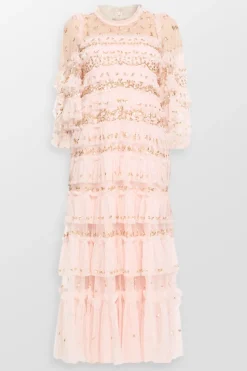 Emily Lace Sequin Evening Dress