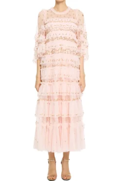 Emily Lace Sequin Evening Dress