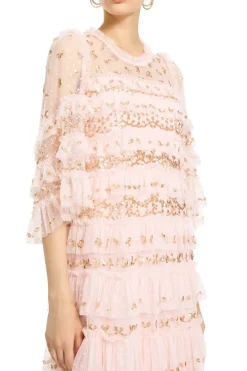 Emily Lace Sequin Evening Dress