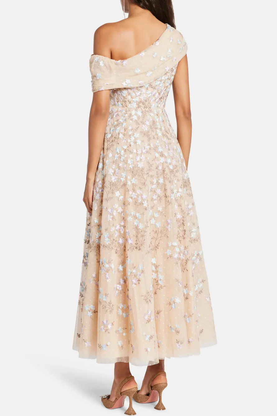 Everett Bloom One Shoulder Maxi Dress