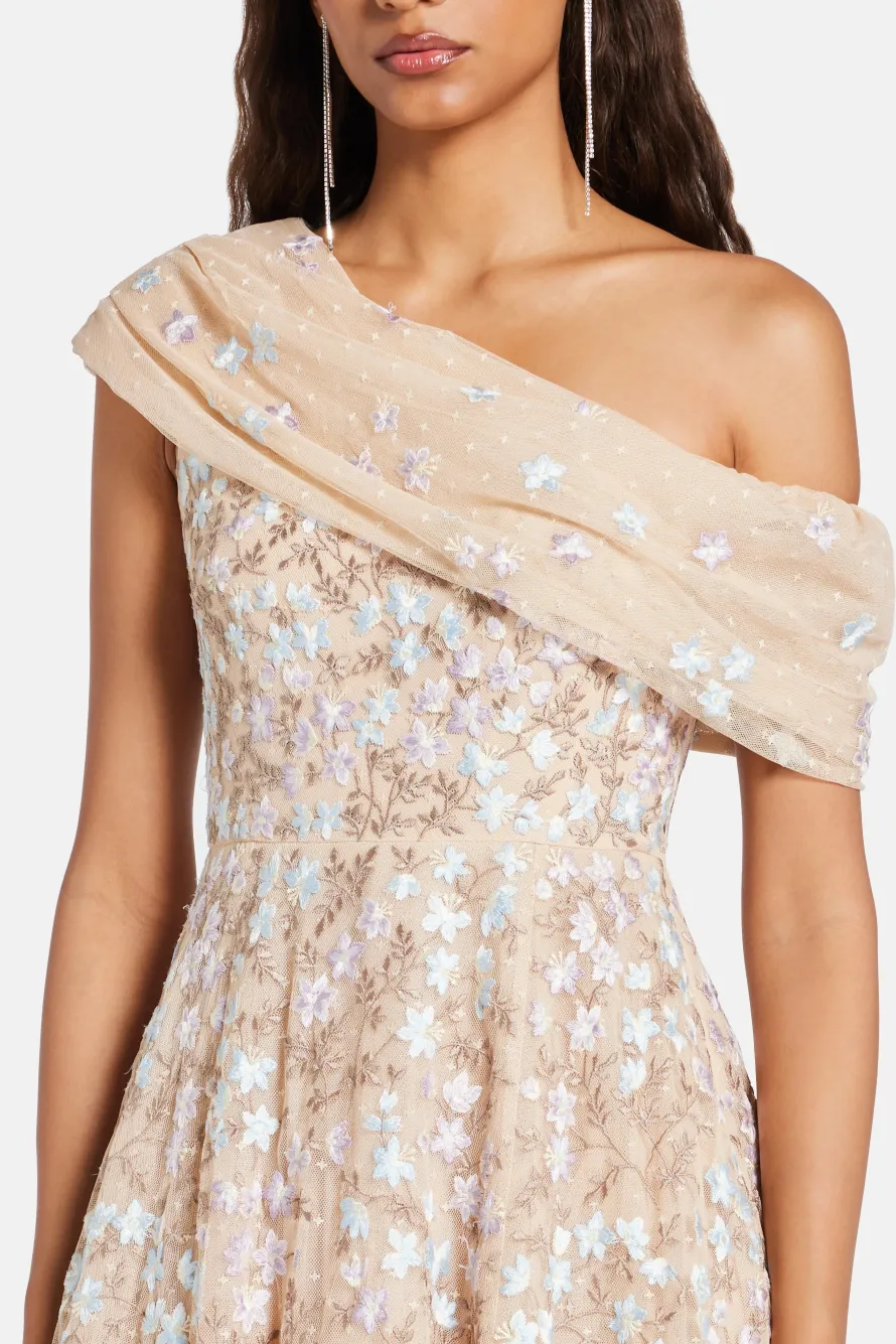 Everett Bloom One Shoulder Maxi Dress