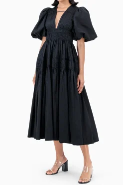Fallingwater Ruched Midi Dress