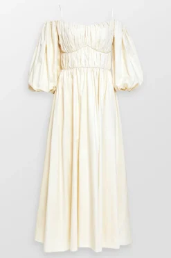 Farah Off Shoulder Midi Dress