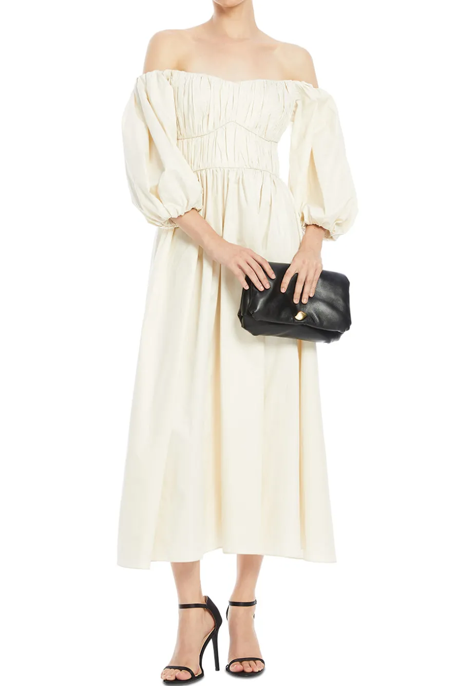 Farah Off Shoulder Midi Dress