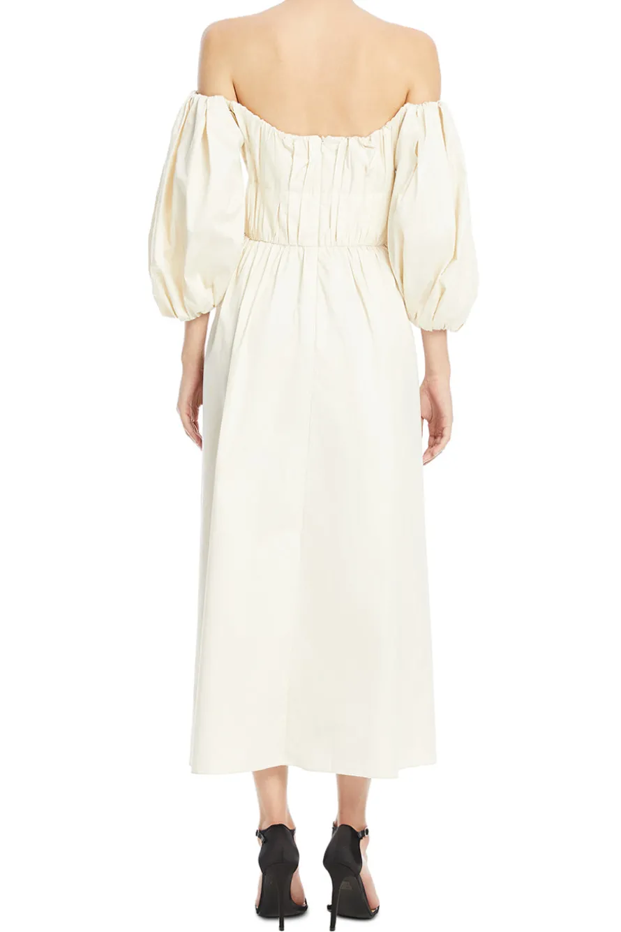 Farah Off Shoulder Midi Dress
