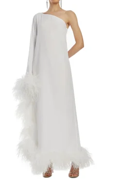 Feathered Balear Maxi Dress
