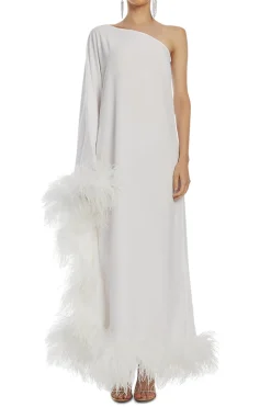 Feathered Balear Maxi Dress