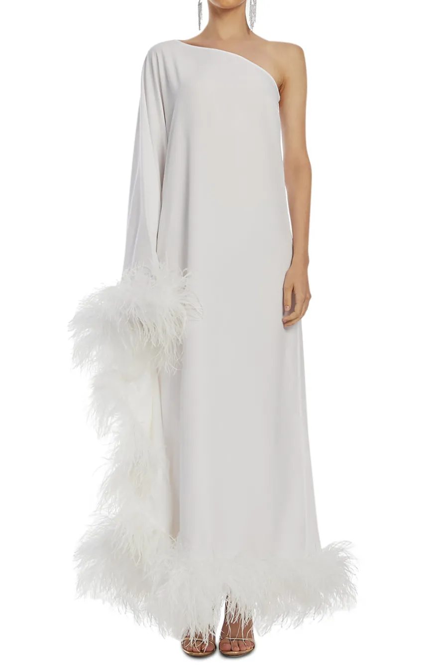 Feathered Balear Maxi Dress