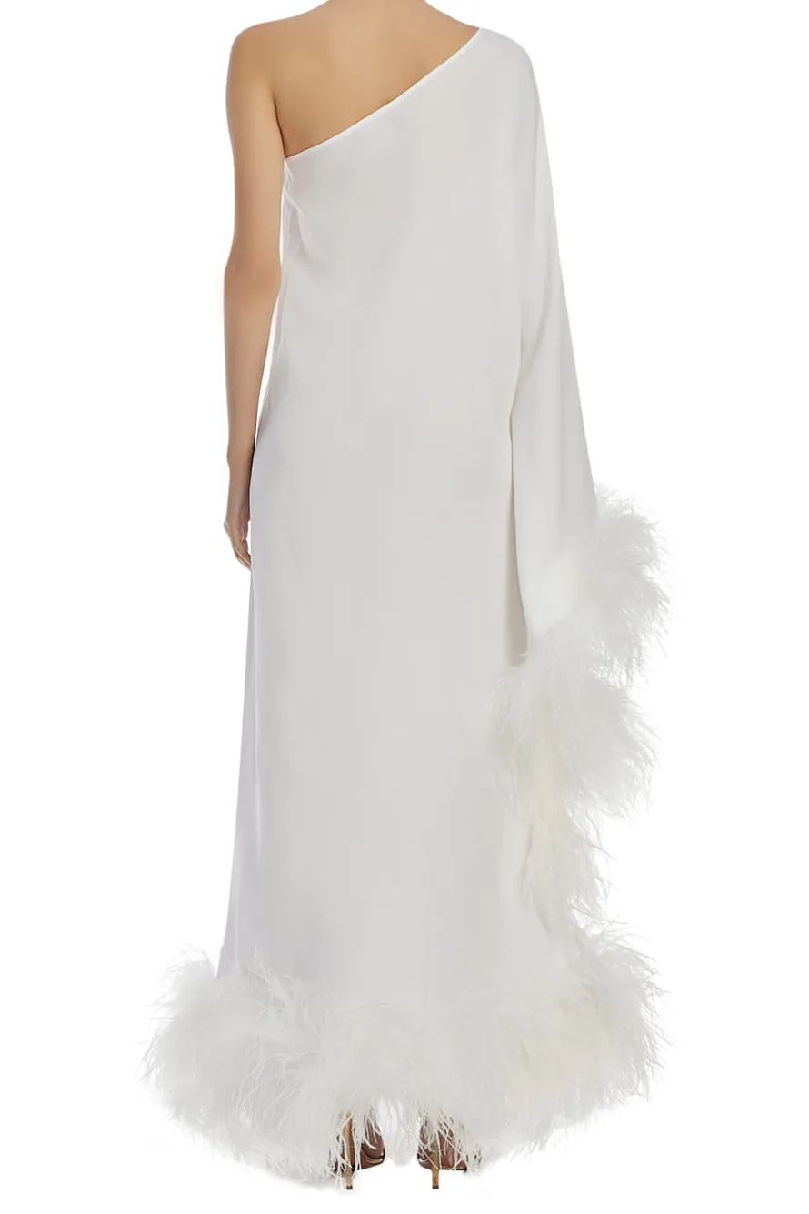 Feathered Balear Maxi Dress